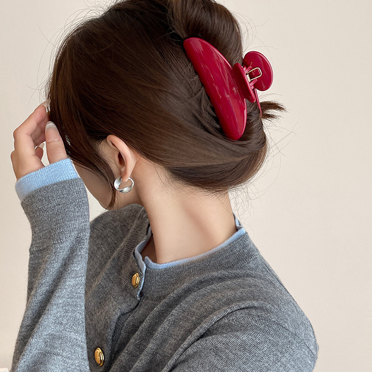 Bordeaux haarclip voor dames elegante haarklem_voghion.com