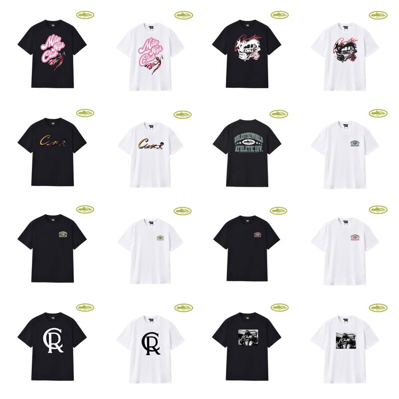 American Trendy Brand Corteiz Alcatraz Cruise Ship Print Loose Casual Sports Couple Short-Sleeved T-Shirt