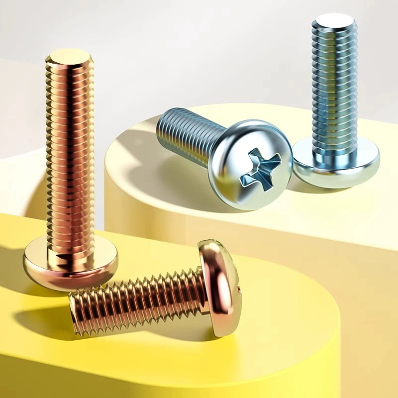 Оцинкованная головка поперечный винт GB818 с покрытием синий белый большой круглый головка машина зубной винт M2M3M4M5M6M8