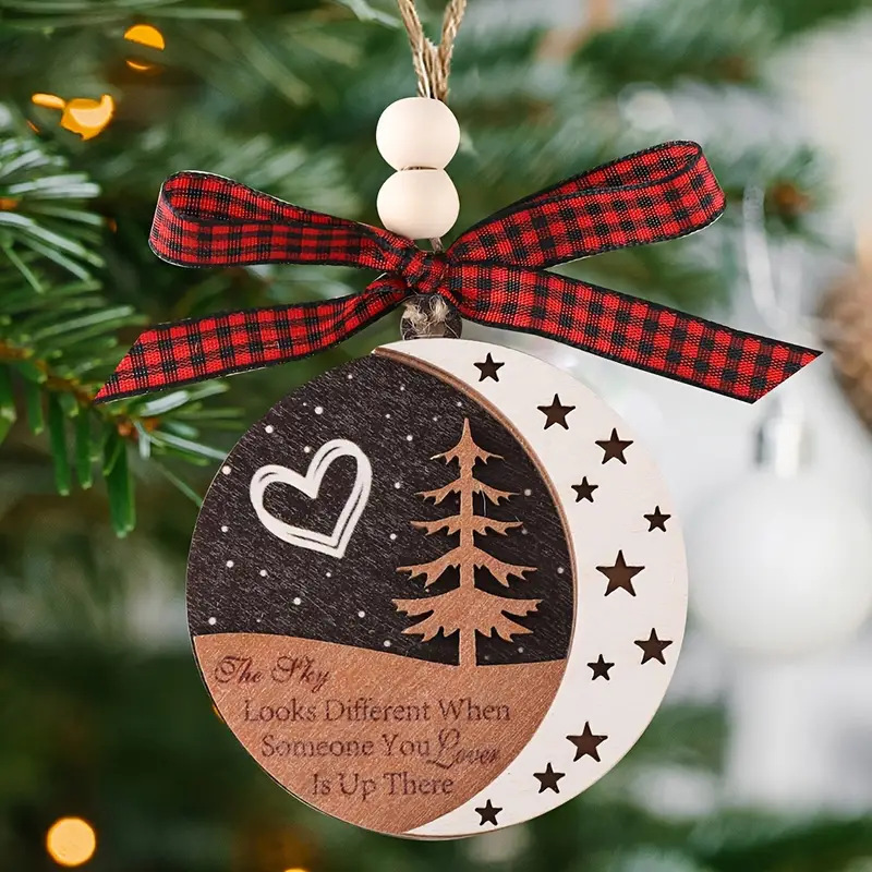 2025年越境新築祝いギフト クリスマス 母の日 バレンタインデー 装飾品 玄関用丸型木製吊り飾り|undefined