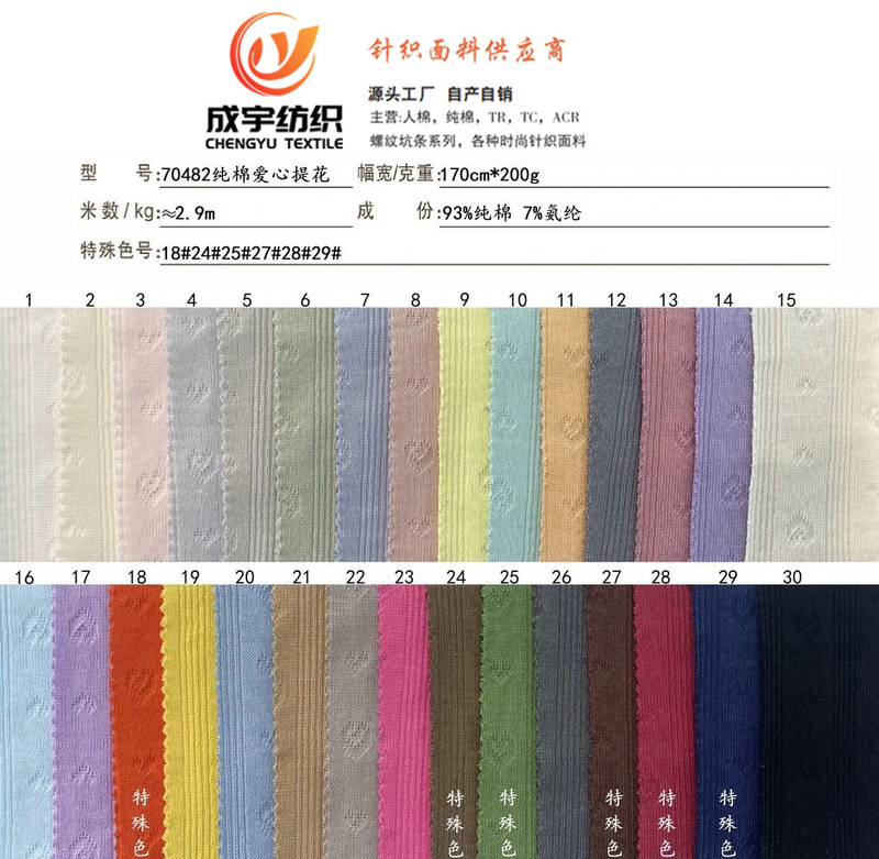 新款200g纯棉花朵立体提花移圈布肌理感时尚时装服装针织提花面料|undefined