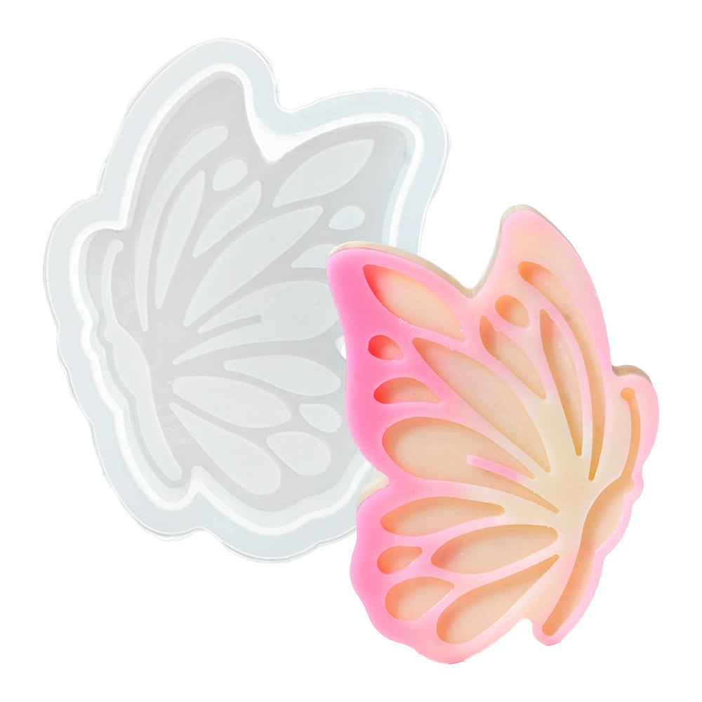 Rabbit, silicone mold, candle with butterfly, flowered, handmade