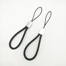 供应编织皮挂绳编织PU挂绳编织皮革挂绳