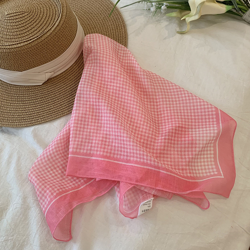 Azul cuadrado de alta calidad toallas de primavera y verano mujeres nuevas bufandas de seda de estilo francés universal moda toallas triangulares al por mayor