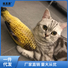 薄荷鱼 毛绒猫玩具鱼逗猫仿真猫咬薄荷鱼抱枕猫猫零食猫咪用苗朵