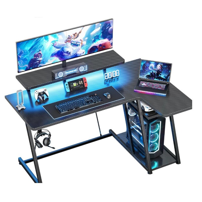 Z-type home office computer desk desktop e-sports desk with display bracket factory direct support bulk purchase