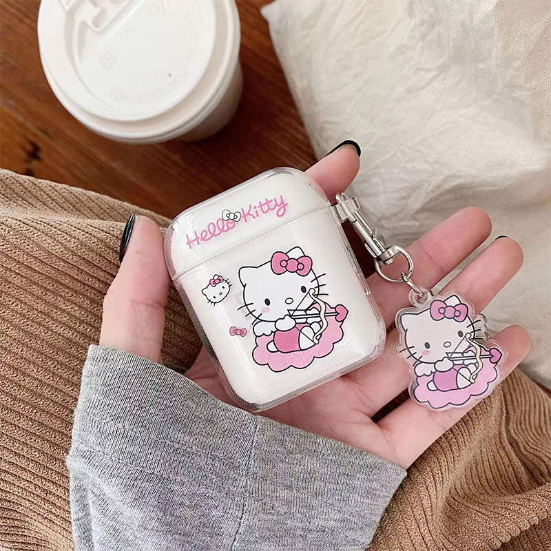 Estuche para auriculares Bluetooth con diseño de dibujos animados, estilo Ins, funda blanda transparente con diseño de perro Pacha, estuche portátil inalámbrico con diseño de perro.