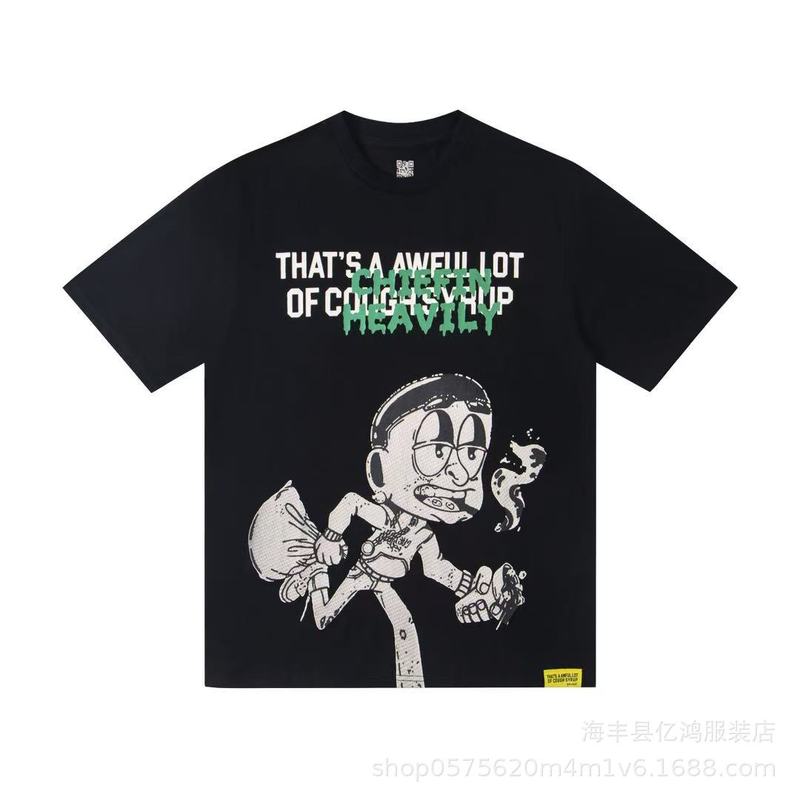 国境を越えた貿易のトレンドブランド THAT'S A AWFUL LOT OF COUGH SYRUP ゆったり男女兼用半袖Tシャツ|undefined