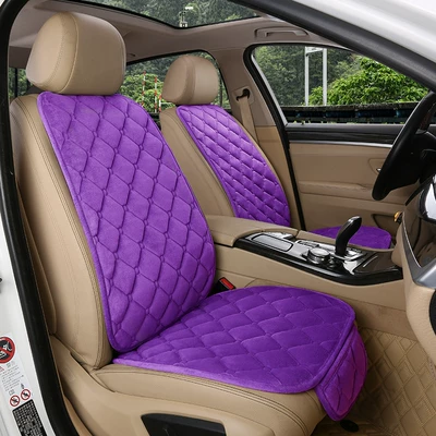 Hair Single Piece Main Driver's Seat, Wool pad - noble-purple-crystal-velvet-full-car-five-seats-backrest