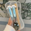 Cinnamoroll, ложка, вилка и палочки (большой прозрачный)