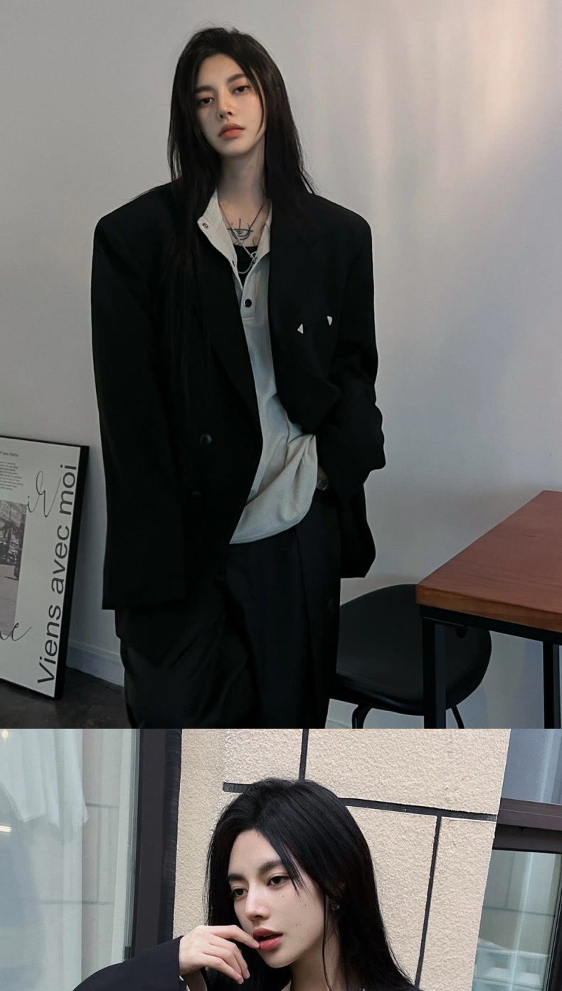 Black Slim-fit Women's Blazer For Spring Autumn Elegant Jacket_voghion.com