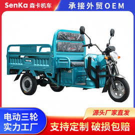 电动三轮拉货车快递工程农用拉货农场载重三蹦子永磁电机偏电瓶车