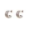 Brand fashionable universal earrings, accessory stainless steel, European style, simple and elegant design