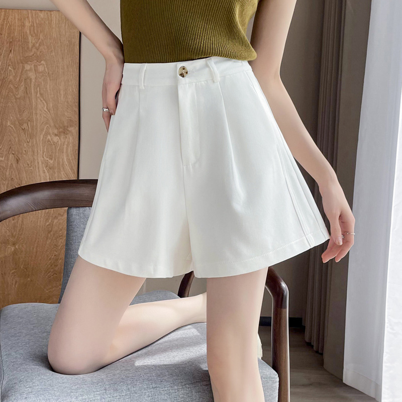 High-Waisted A-Line Suit Shorts for Women 2026 Summer New Style High-End Loose Elastic Waist Slimming Casual Pants 88169 High-Waisted A-Line Suit Shorts for Women 2026 Summer New Style High-End Loose Elastic Waist Slimming Casual Pants 88169