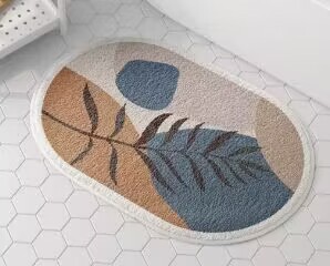 Simple Faux Cashmere Bath Mat 3