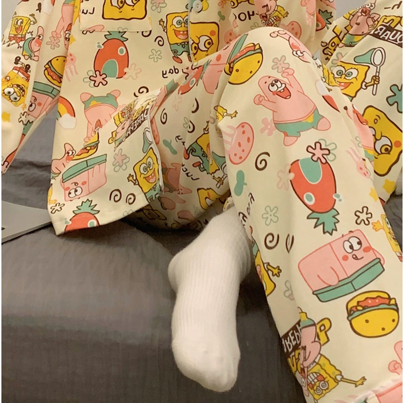 Пижамные брюки, женские свободные на весну и осень, Новое поступление, Детская летняя верхняя одежда с героями мультфильмов, модные брюки, домашние повседневные брюки