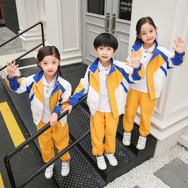 유치원 정원 의류 봄 1 학년 개업 의류 세트 초등학교 유니폼 봄 가을 의류 스포츠 3 피스 클래스