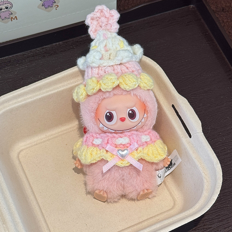 labubu4.0娃衣拉布布四代心底密码衣服帽子手工超萌装饰玩偶围兜|undefined