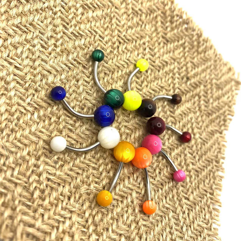 Fashion Multi-color Cat-eye Piercing, Button, Navel Ring, Basic Classic Jewelry With Zircon Easy To Wear_voghion.com