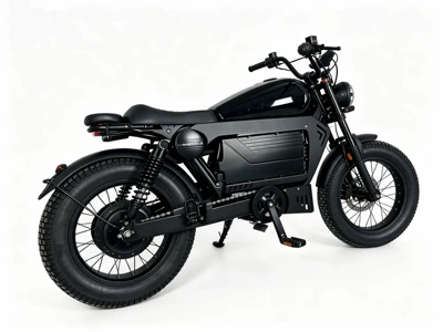 48V Lithium Battery HIMOTO Wide Tire Electric Bicycle Adult Off-Road Electric Motorcycle Export Cross-Border (Elektrikli motosikletlər) - black-30ah