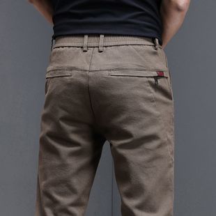 [Shop selling] 2024 spring and autumn new casual pants men's simple stretch slim straight pants trend all-match