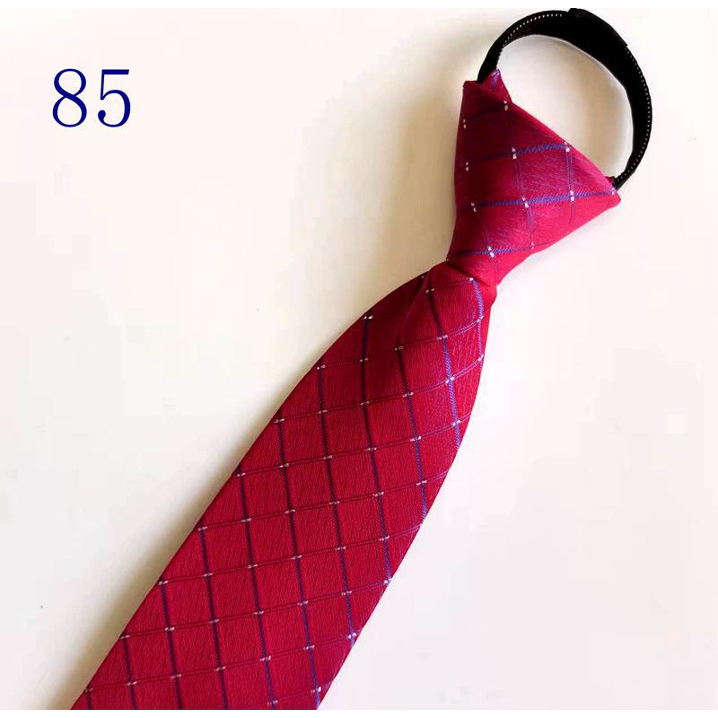 男士拉链新郎结婚红色8cm正装商务黑色免打结懒人易拉得蓝色_