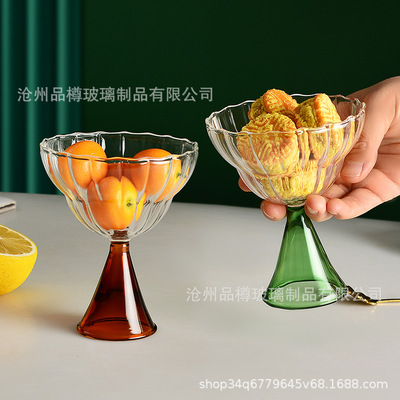 Skirts Goblet fashion ice cream Dessert Hit color Cocktail glass lovers gift ins