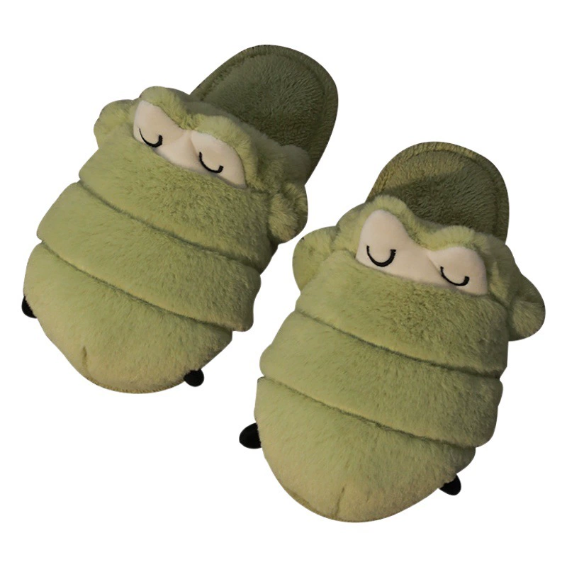 Тапочки из крокодилового хлопка, женские зимние милые домашние зимние тапочки с героями мультфильмов, теплые плюшевые хлопковые тапочки для пар, Лунная обувь