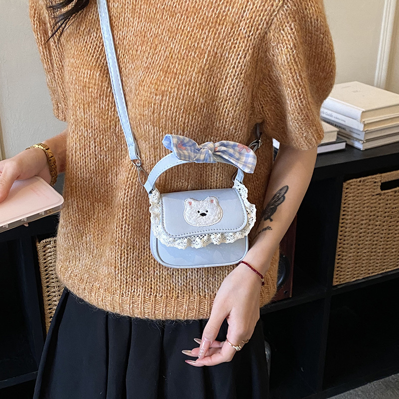 Dulce y lindo arco bolso de niña de encaje mini mochila 2026 nuevo bolso para niños