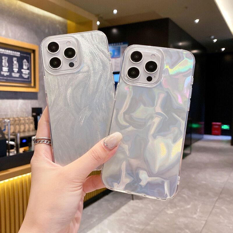 For Apple 15promax Phone Case Feather Yarn 14plus Protective Case IP13 Water Corrugated iPhone16 Hard Case