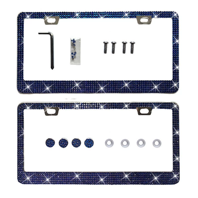 American Standard License Plate Frame, Thickened: License plate holder/license plate holder - dark-blue-double-piece
