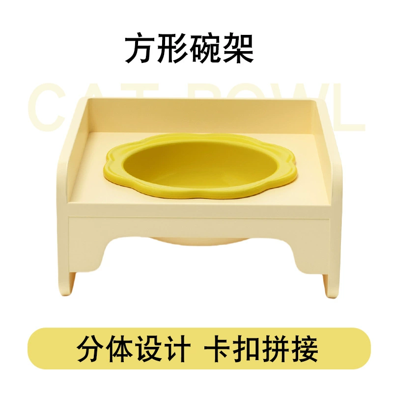 Кошачья чаша Двойная чаша керамическая кубическая чаша для кошек