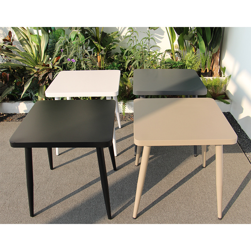 Mesa y silla al aire libre Combo Villa Jardín Nórdica Terraza Mesa Mesa de comedor Silla de comedor de cordón Diseñador de patio Mesa de balcón al aire libre