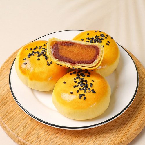 Crispy Shanghuang Snowy Mei Niang Egg Yolk Pastries with Red Bean & Purple Sweet Potato Bread—Whole-Box Breakfast, Snack, and Retail Wholesale Available, Drop Shipping Also Accepted