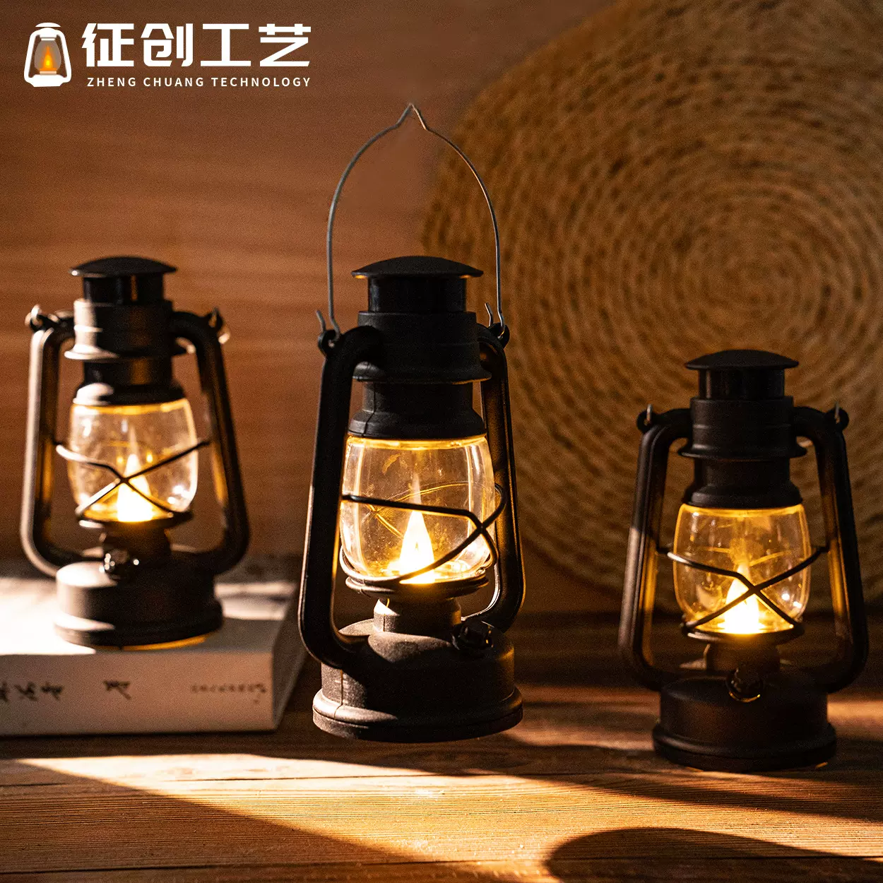 复古小马灯电子蜡烛灯LED小夜灯户外圣诞节煤油灯手提风灯小提灯