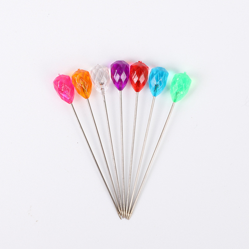 Diamante en forma de pera colorida aguja de posicionamiento transparente sastre mosaico gadget ropa perla en forma de gota poliedro de posicionamiento