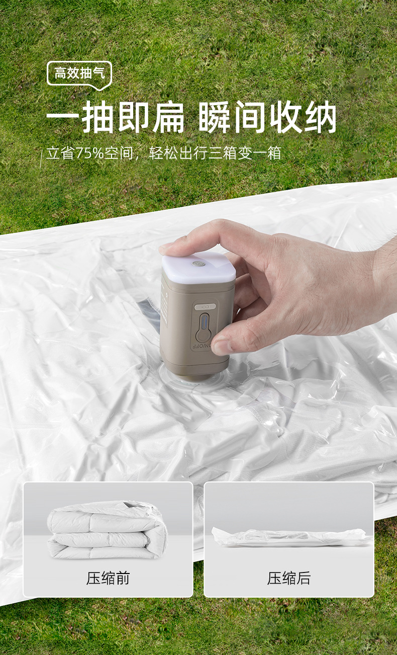 Vehicle-Mounted Electric Air Pump Outdoor Camping Style Portable Home Air Mattress Vacuum Pump Clothes Storage Electric Pump
