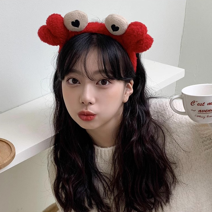 Ciervo blanco mismo estilo oso cara lavado banda de pelo máscara facial especial diadema antideslizante presión banda de pelo todo partido horquilla tocado