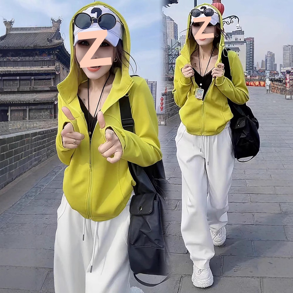 The Same Style as the Live Broadcast: Women's Casual Sports Suit, New Autumn 2026 Model, Hooded Zip-Up Sweatshirt and Wide-Leg Pants Two-Piece Set