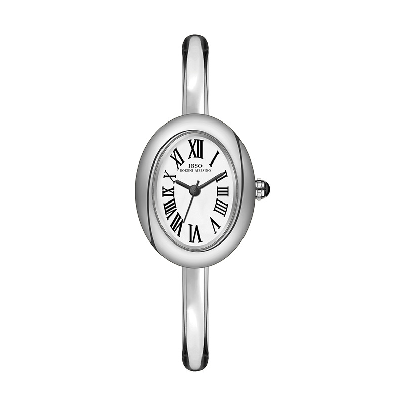 Ibso Live Broadcast New Oval Roman Bracelet Watch for Women, Simple, Fashionable, Accessible Luxury, Versatile Quartz Watch 1189