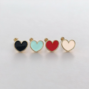 Cheap cute come on Duck love DIY jewelry dripping oil alloy pendant earrings keychain pendant accessories material