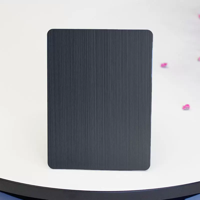 佛山304黑色黑钛拉丝不锈钢加工工厂报价 黑钛不锈钢拉丝板定制