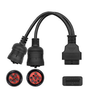 ��܇�� OBD2 heavy duty Y cable to J1939 J1708 J1587 9+6pin