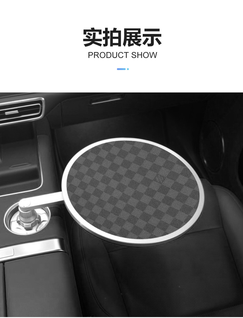 Ideal Wenjie Weilai Xiaopeng Xiaomi Car-Mounted Suspended Small Table Universal Dinner Plate Small Round Table Tea Tray Office Rotation