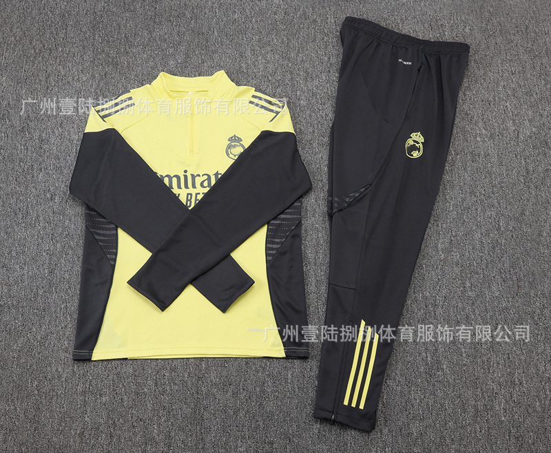 2526新款足球服巴黎皇马阿森纳拜仁长袖半拉训练服一件批发|undefined
