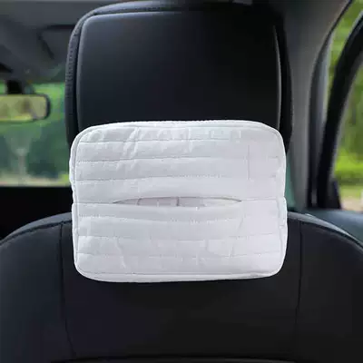 car seat back-mounted paper | Car tissue box/set - striped-tissue-box-light-plate