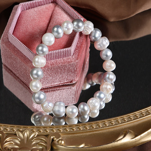 ins simple 9mm natural freshwater pearl bracelet elastic thread bracelet advertising promotional gifts wholesale