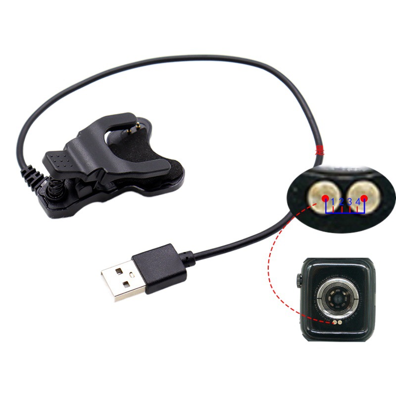 2P3P pin contacto T500X7S6 reloj inteligente cable de carga universal TW64 pulsera clip de carga universal al por mayor