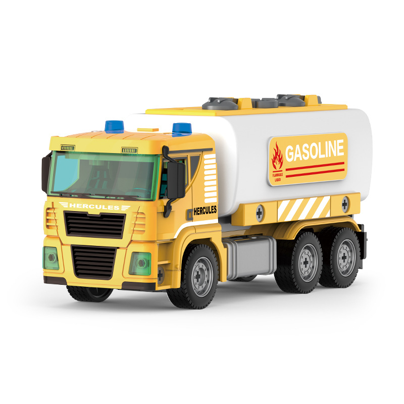 Envío gratuito grande desmontaje ingeniería vehículo juguete DIY tuerca desmontable montaje simulación minería vehículo modelo camión de bomberos