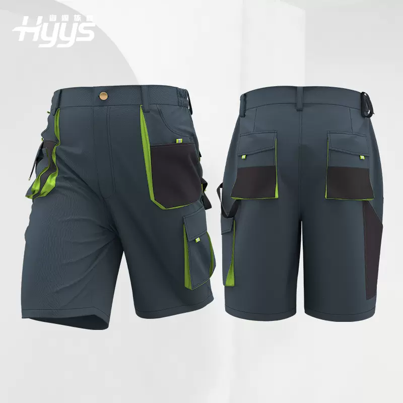 跨境夏季短裤工作裤定制男多兜耐磨建筑工人劳保裤子欧码工作服